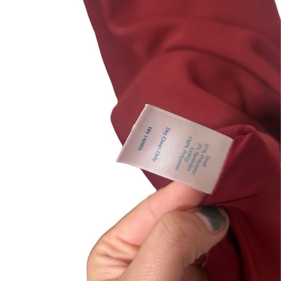 STS Sail to Sable Button Back Sleeveless Shift Dress Burgundy Size 2 - Picture 8 of 11